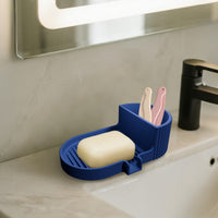 Silicone Soap Dish with Drainage for Bathroom and Travel