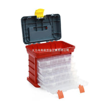 4-Layer Transparent Storage Box with 72 Compartments for Fishing Lures and Small Parts