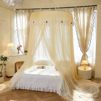 French Princess Dome Mosquito Net Canopy, Foldable Fine Mesh Bed Net
