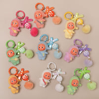 Flocked Star Doll Keychain Plush Pendant for Bags and Phones