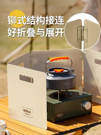 Portable Camping Stove Windscreen with Storage Bag