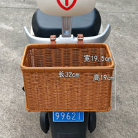 Electric Bicycle Rear Basket with Lid, Reinforced Universal Storage Basket for E-bikes and Bicycles
