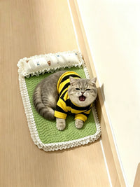 Cat Scratching Board and Cooling Bed Combo with Ice Pad for Summer