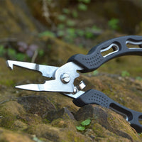 Fishing Pliers, Fish Lip Gripper, Aluminum Alloy Fishing Tool Kit with Lanyard, Line Cutter, Hook Remover, Split Ring Pliers for Freshwater Saltwater