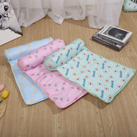 Pet Cooling Mat for Dogs and Cats, Silk Cotton Summer Cool and Soft Pet Bed