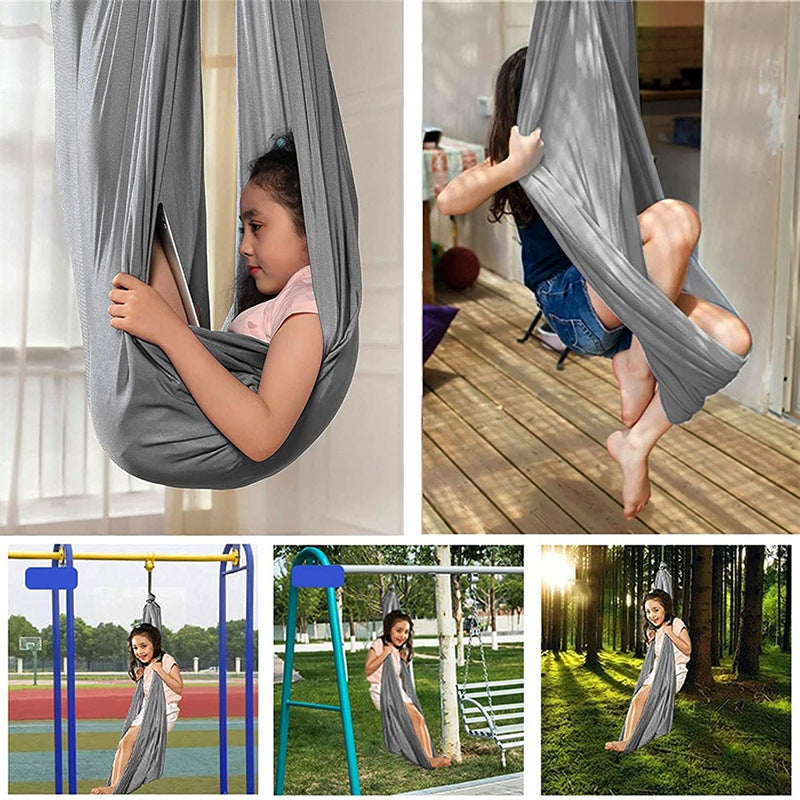 Kids' Sensory Therapy Swing Hammock for Indoor/Outdoor Use, Elastic Yoga Swing