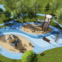 Stainless Steel Slide for Resorts, Treehouses, and Playgrounds with Climbing Net