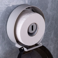Wall-Mounted Waterproof Toilet Paper Holder for Large Rolls, Punch-Free Tissue Dispenser for Bathroom and Hotel