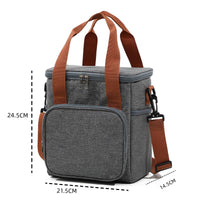 Insulated Lunch Bag with Aluminum Foil Lining, Large Capacity Thermal Cooler Tote for Work and Picnics