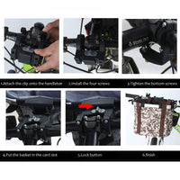 Foldable Aluminum Alloy Bicycle Basket with Quick Release Mount for Mountain Bikes