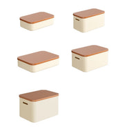 Desktop Storage Box with Lid, Large Capacity Plastic Organizer for Sundries, Toys, Snacks