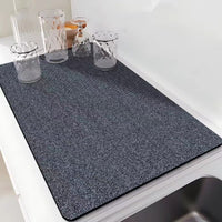 Diatomaceous Earth Kitchen Drain Mat for Countertops, Absorbent and Quick-Drying Dish Drying Mat, Heat-Resistant Coaster