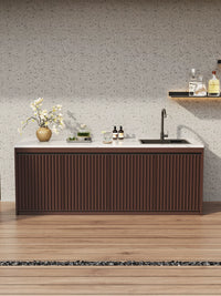 Outdoor Patio Rock Slab Aluminum Alloy Cabinet Sink with Integrated Vegetable Washing Basin