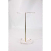 Iron Art Jewelry Display Stand with Shell-Shaped Ceramic Base for Necklaces Bracelets Rings