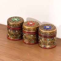 Thai Solid Wood Toothpick Holder with Glazed Glass, Creative New Chinese Style Cotton Swab Box