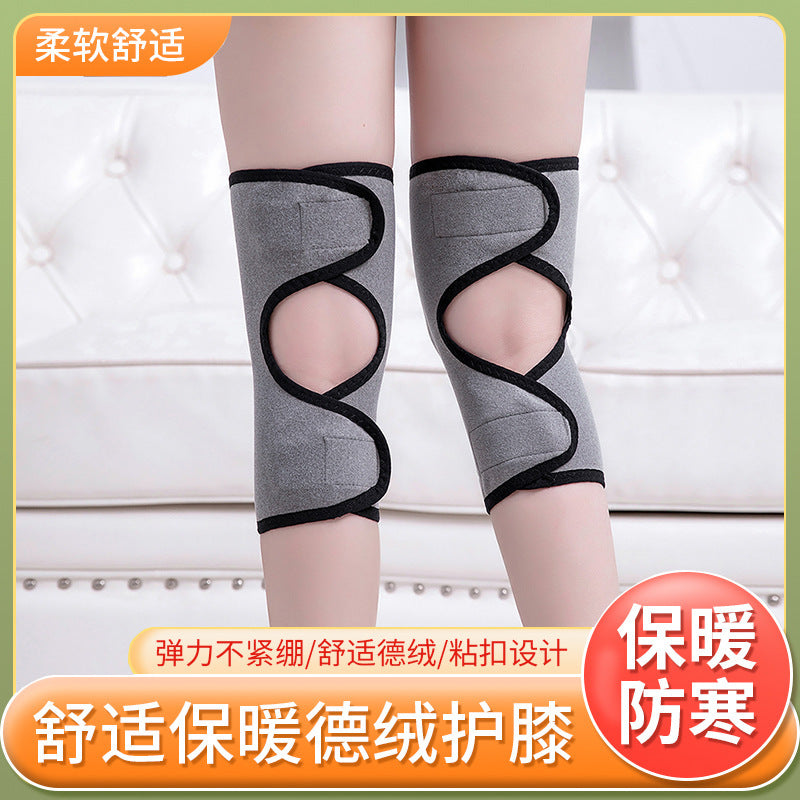 Thin Thermal Knee Braces for Men and Women, Adjustable Hook-and-Loop Closure, for Cycling and Cold Weather