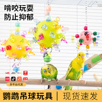 Parrot Chew Toy Ball for Small Birds, Cage Decoration and Entertainment