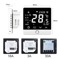 Smart WiFi Gas Boiler Thermostat with Touchscreen for Underfloor Heating, APP & Voice Control