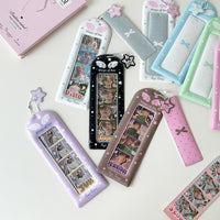 Hisocute Mini Wing 4-Grid Photo Card Holder with Keychain