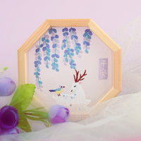 DIY Embroidery Kit for Beginners - Suzhou Style Hand Embroidery Craft Set with Hoop and Frame