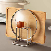 Stainless Steel Kitchen Countertop Lid and Cutting Board Rack
