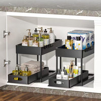 Pull-Out Under-Sink Organizer for Kitchen and Bathroom, Multi-functional Storage Rack