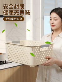 Plastic Storage Bins with Lids for Snacks, Toys, and Household Items - Kitchen Cabinet & Desktop Organizer Baskets
