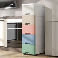 Thickened Large Narrow Gap Storage Cabinet with Drawers for Kitchen & Bathroom