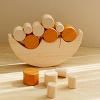 Wooden Moon Balance Stacking Game Montessori Educational Toy