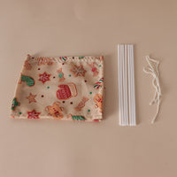 Dollhouse Christmas Mini Camping Tent Set for OB11 Miniature Outdoor Picnic Scene Decoration