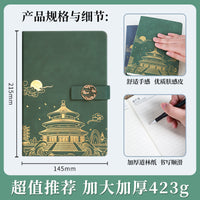 A5 Thickened Business Notebook with Customizable Logo, Vintage Style for Office and Students