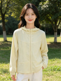 Women's UPF 50+ Sun Protection Hoodie Jacket Lightweight Breathable Ice Silk Outdoor Skin Coat