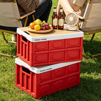 Outdoor Foldable Storage Box Multi-functional Large Capacity Car Trunk Organizer Industrial Style