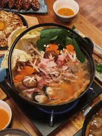 Japanese Cast Iron Sukiyaki Pot with Handle for Stewing and Soup, Outdoor Hanging Pot
