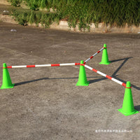 Retractable Red/White Training Pole for Kids' Balance Bikes & Soccer Drills, Warning Link Rod
