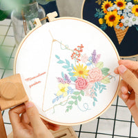 DIY Embroidery Kit for Beginners - Ribbon, Cross Stitch, or Punch Needle Craft Set