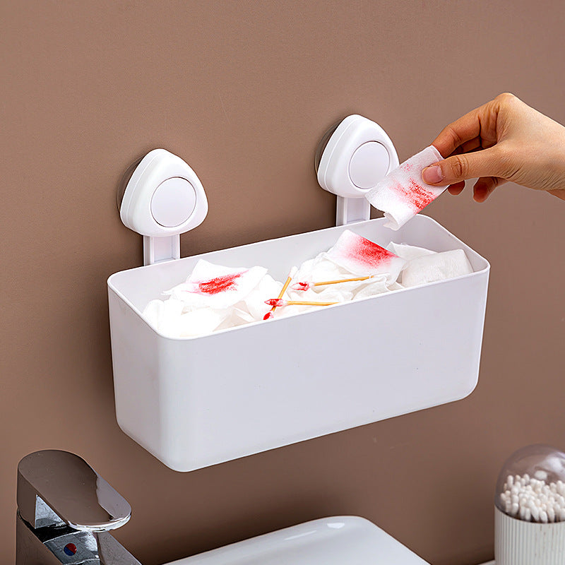 Suction Cup Wall-Mounted Facial Tissue Dispenser for Bathroom and Vanity