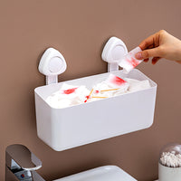 Suction Cup Wall-Mounted Facial Tissue Dispenser for Bathroom and Vanity