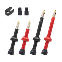 Tubeless Presta Valve Stems for Road and Mountain Bikes, Aluminum Alloy, 40/60mm