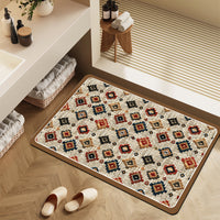 American Style Diatomaceous Earth Bath Mat, Super Absorbent Quick Dry Non-Slip Floor Mat for Bathroom