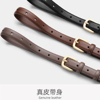Women's Retro Korean Style Thin Waist Belt for Dresses and Pants
