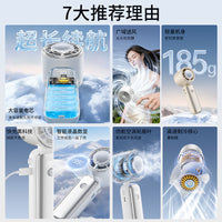 Portable Foldable Neck Fan with Cooling Plate, Ultra-Quiet USB Rechargeable Mini Fan for Personal Cooling