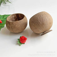 Natural Coconut Shell Bowl for Yogurt, Salad, and Desserts - Eco-Friendly Tableware