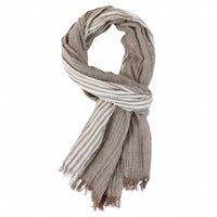 Men's Striped Lightweight Scarf for Spring/Summer - Casual Color Block Design