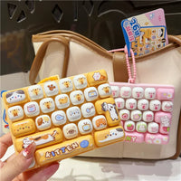 Cartoon Animal Diary 26-Grid Decompression Keyboard Keychain Ornament