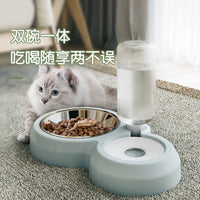 Automatic Water Dispenser Pet Bowl with Double Food Bowls for Cats and Dogs