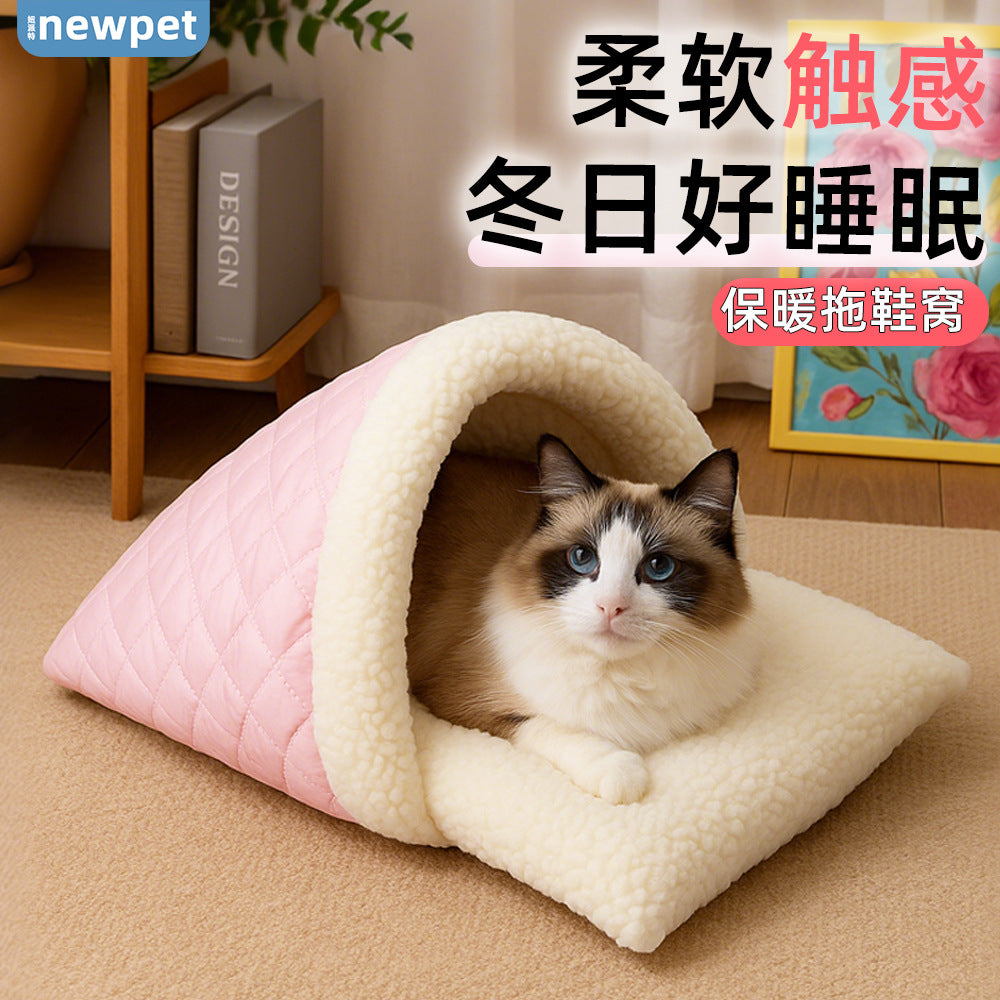 Pet Sleeping Bag Winter Warm Anti-slip Small Dog Cat Bed