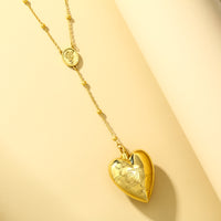 Heart Urn Pendant Necklace for Ashes, Stainless Steel Snake Chain