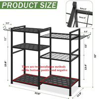 Xinhongyu Heavy Duty Garden Tool Storage Rack Yard Organizer Garage Farm Implement Shelf