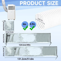 Portable AC Hose Insulation Sleeve - Waterproof & Insulated Cover for Air Conditioner Exhaust Hoses